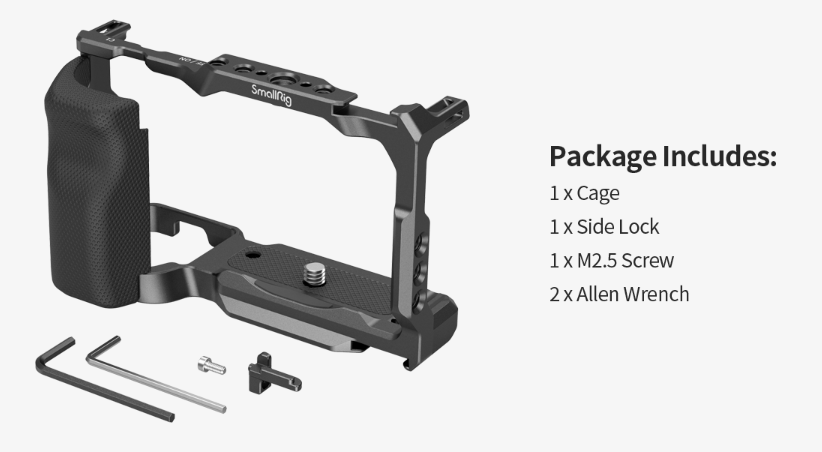ПОЛНАЯ КОМПЛЕКТАЦИЯ КЛЕТКИ SMALLRIG 3538 ДЛЯ SONY ZV-E10 С РУЧКОЙ